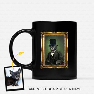 Personalized Dog Gift Idea - Royal Dog's Portrait 8 For Dog Lovers - Black Mug